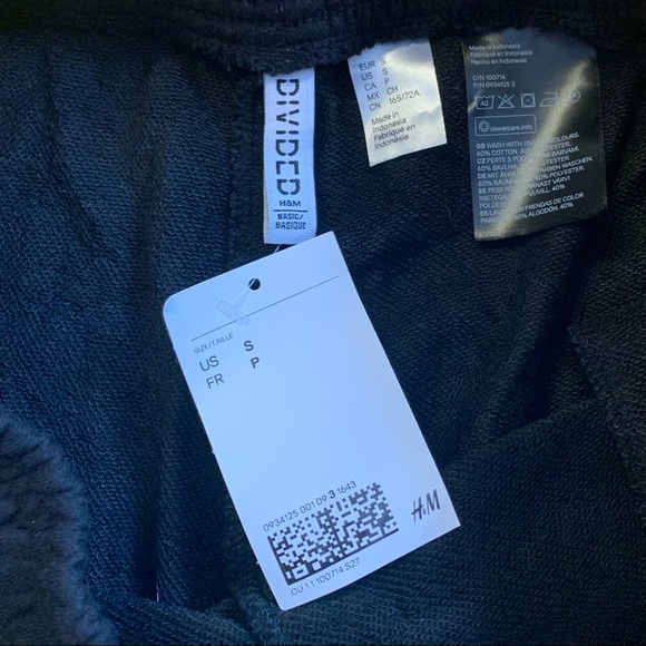 H&M sweat short black high waist NWT - Picture 2 of 6